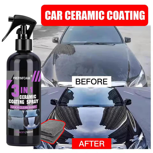 3-in-1 Car Ceramic Nano Coating Liquid – Nano Crystal Hydrophobic Polish & Paint Protection Agent