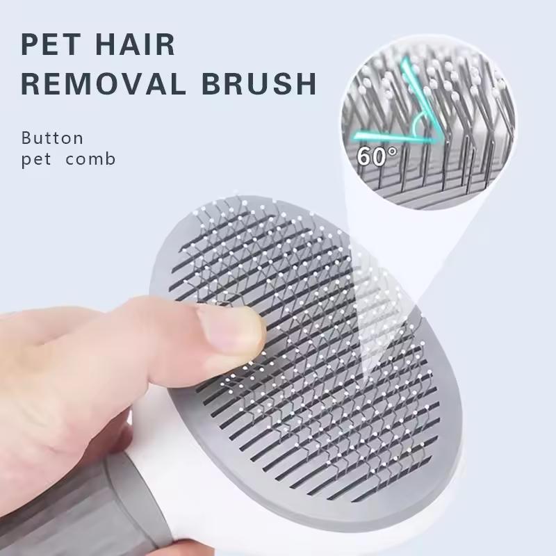 Self-Cleaning Pet Brush & Comb for Dogs and Cats – Hair Remover Grooming Tool